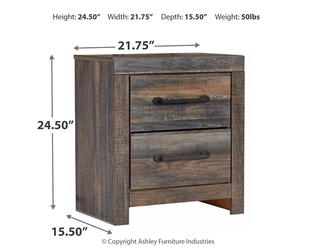 Drystan  Panel Bed With Mirrored Dresser, Chest And 2 Nightstands