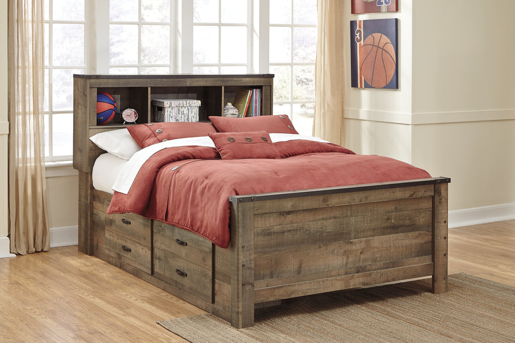 Trinell  Bookcase Bed With 2 Storage Drawers