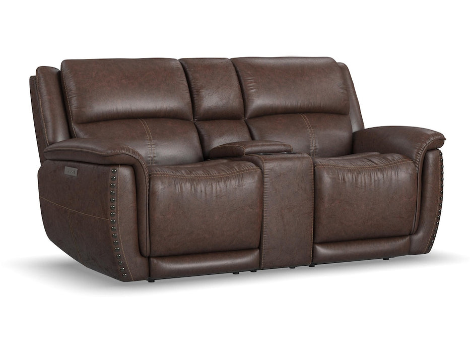 Beau Power Reclining Loveseat with Console and Power Headrests