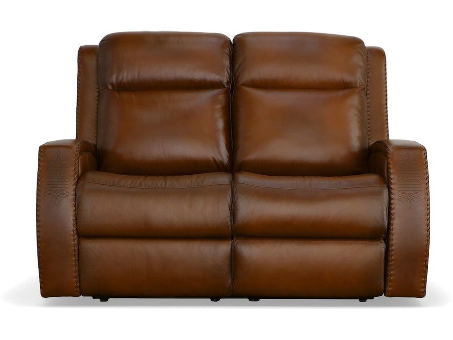 Mustang Power Reclining Loveseat with Power Headrests