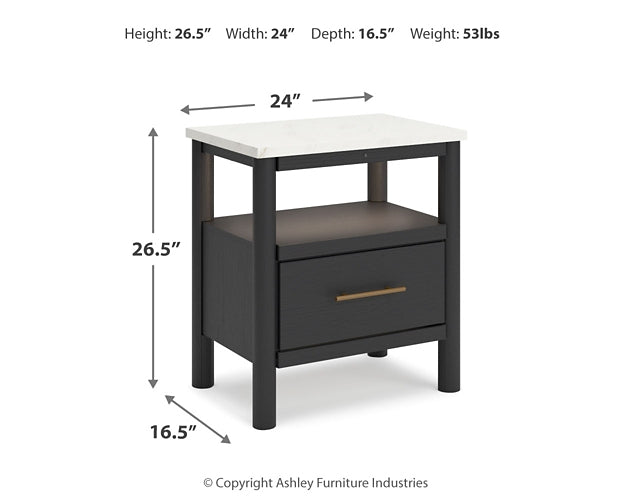 Ashley Express - Cadmori Full Upholstered Panel Bed with 2 Nightstands