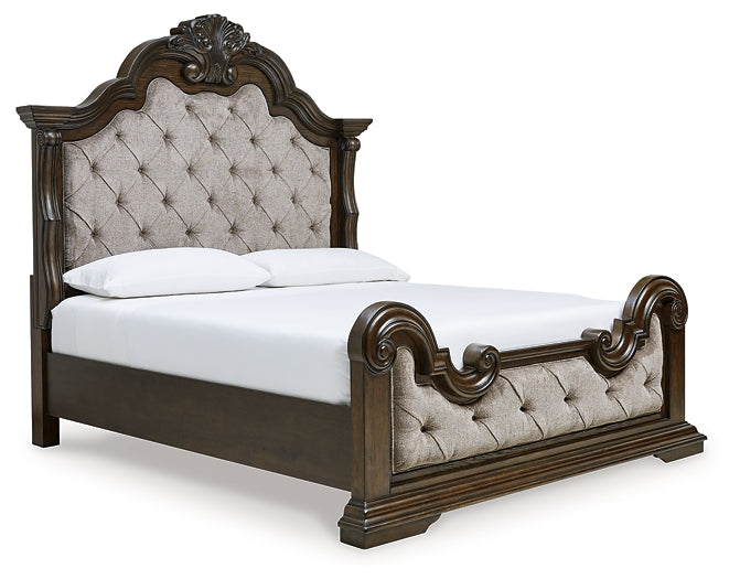 Maylee Queen Upholstered Bed with Dresser