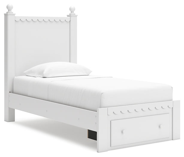 Mollviney Twin Panel Storage Bed with 2 Nightstands