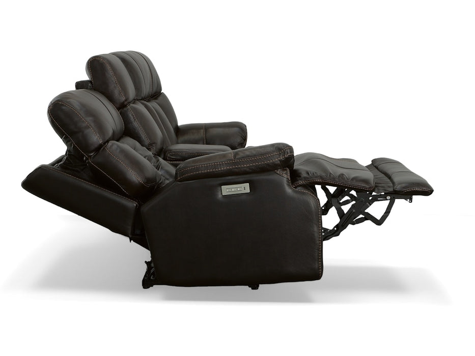 Clive Power Reclining Loveseat with Console and Power Headrests and Lumbar