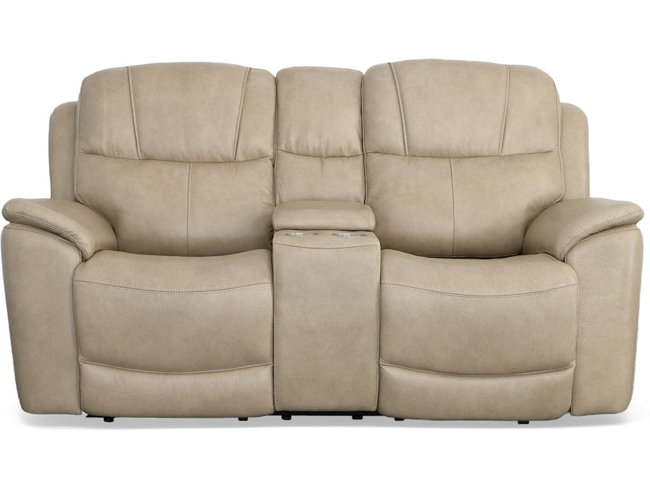 Crew Power Reclining Loveseat with Console and Power Headrests and Lumbar