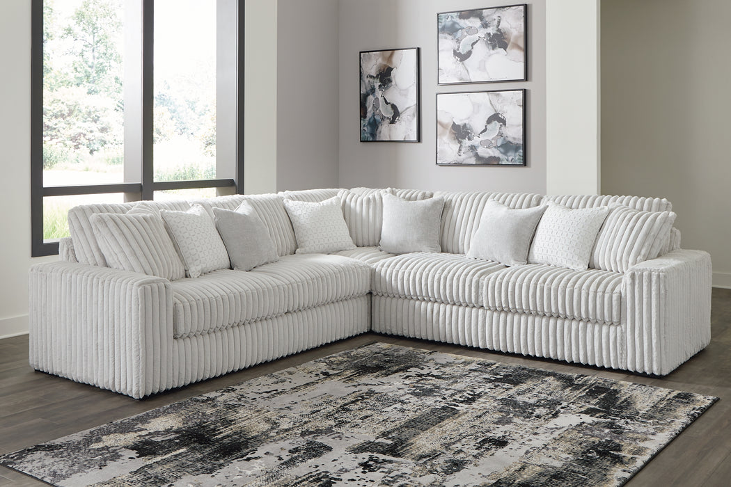 Stupendous 3-Piece Sectional with Ottoman