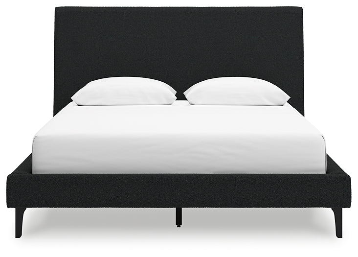 Cadmori Queen Upholstered Bed with Mirrored Dresser