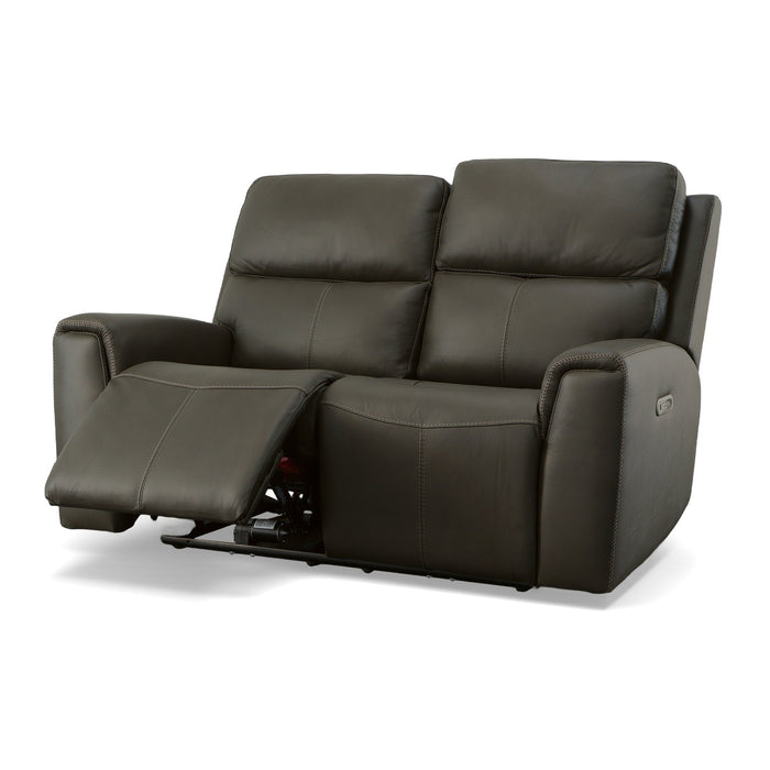 Jarvis Mica Leather Power Reclining Loveseat with Power Headrests