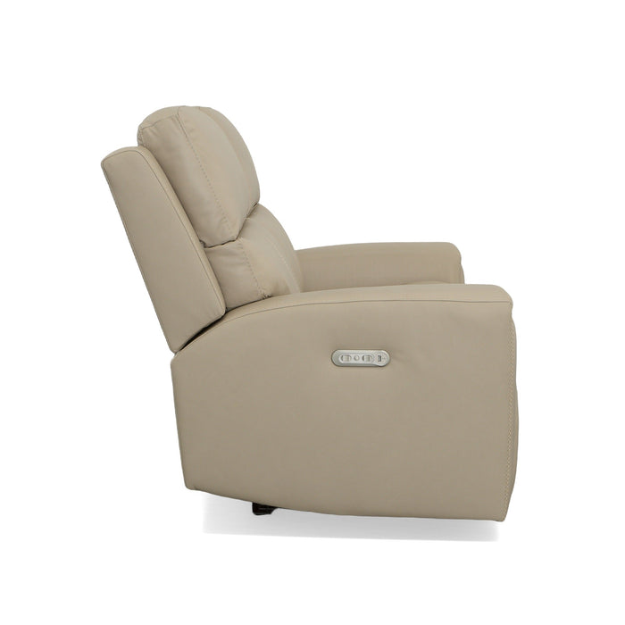 Jarvis Parchment Leather Power Reclining Loveseat with Power Headrests