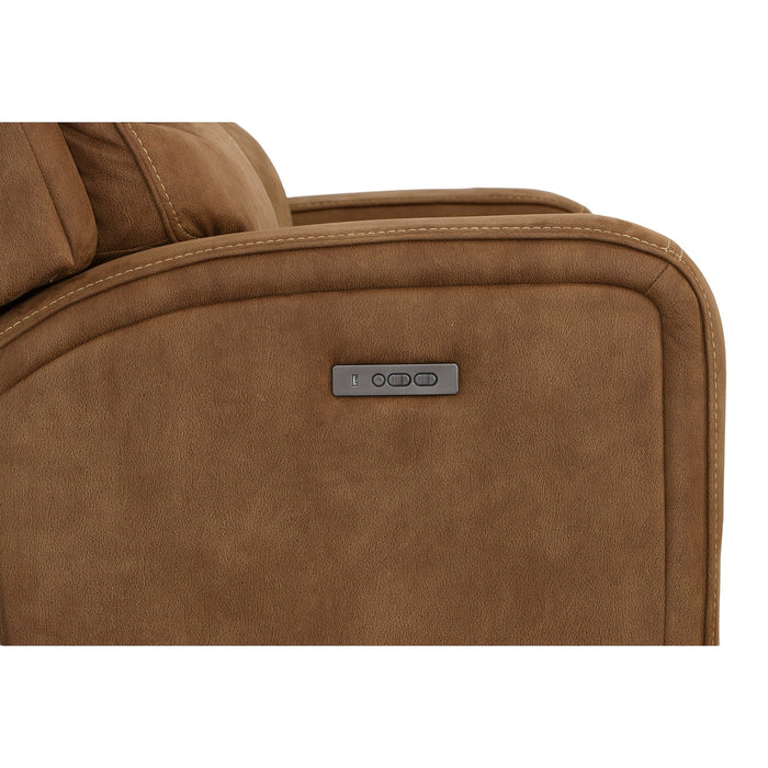 Nirvana Cocoa Fabric Power Reclining Loveseat with Power Headrests