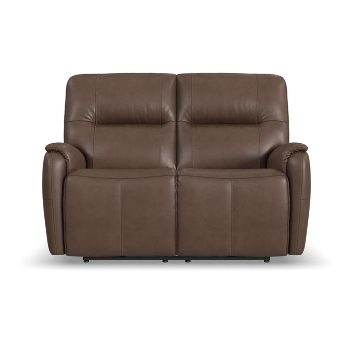 Wilson Café Leather Power Reclining Loveseat with Power Headrests