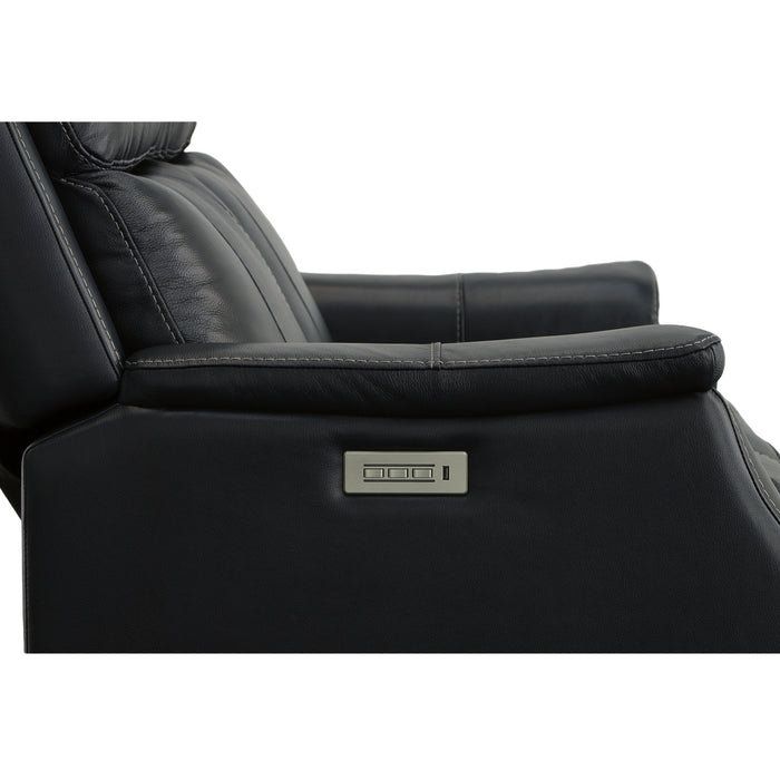 Easton Ocean Leather Power Reclining Loveseat with Power Headrests & Lumbar