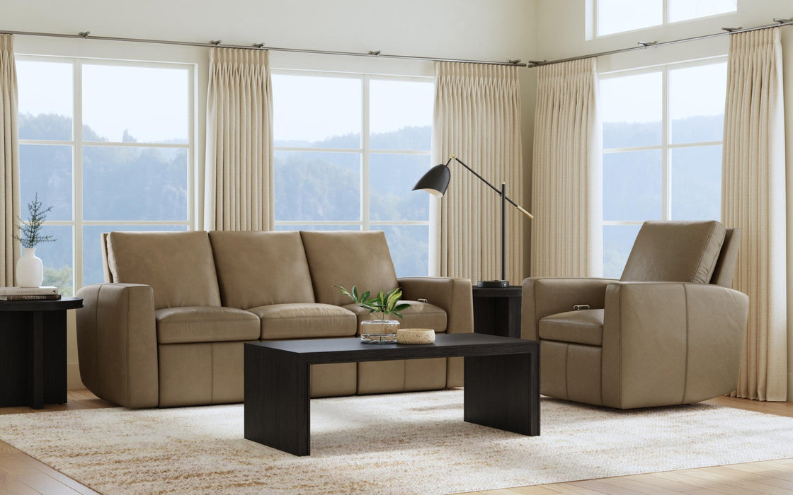 Aria Fawn Leather Power Reclining Sofa