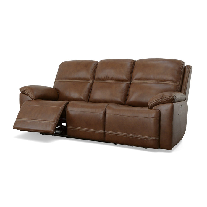 Jackson Whiskey Leather Power Reclining Sofa with Power Headrests