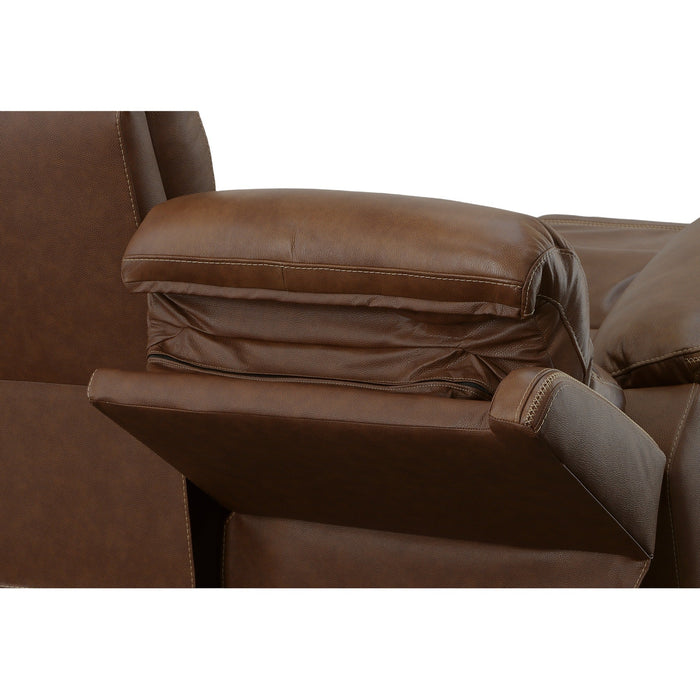 Jackson Whiskey Leather Power Reclining Sofa with Power Headrests