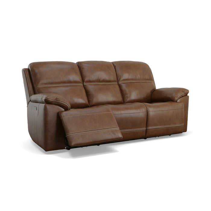 Jackson Whiskey Leather Power Reclining Sofa with Power Headrests