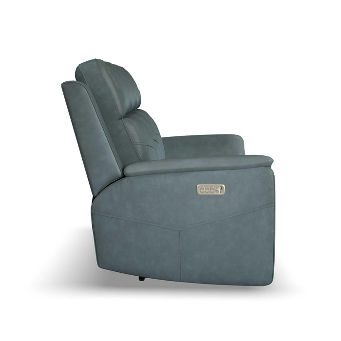 Vernon Admiral Fabric Power Reclining Sofa with Power Headrests, Lumbar, Heat & Massage