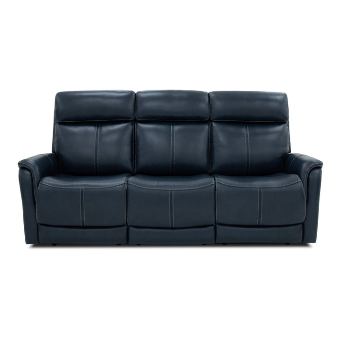 View Leather Power Reclining Sofa with Console, Power Headests & Lumbar