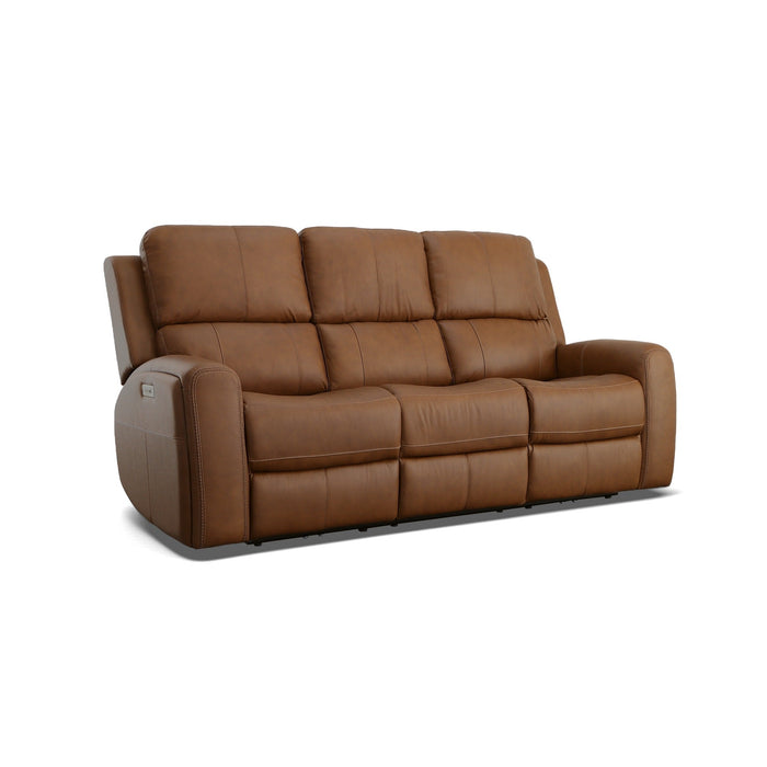 Linden Leather Power Reclining Sofa with Power Headrests & Lumbar