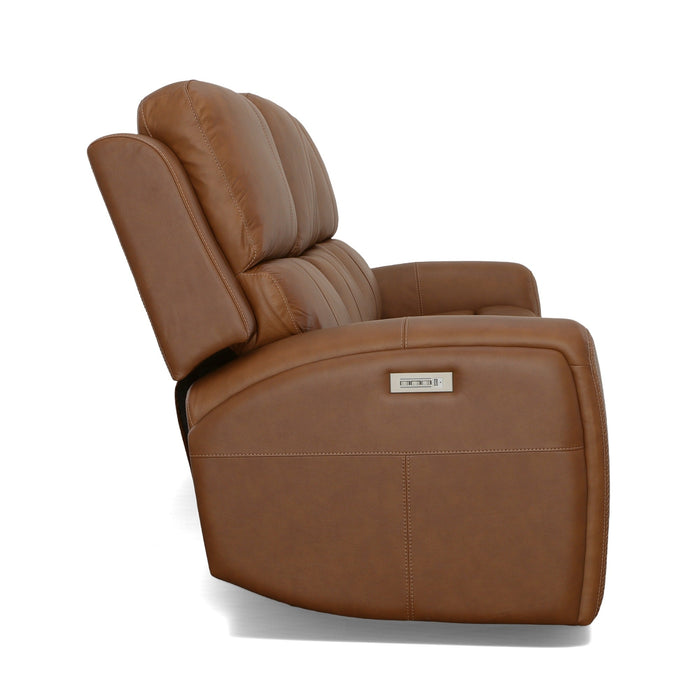 Linden Leather Power Reclining Sofa with Power Headrests & Lumbar