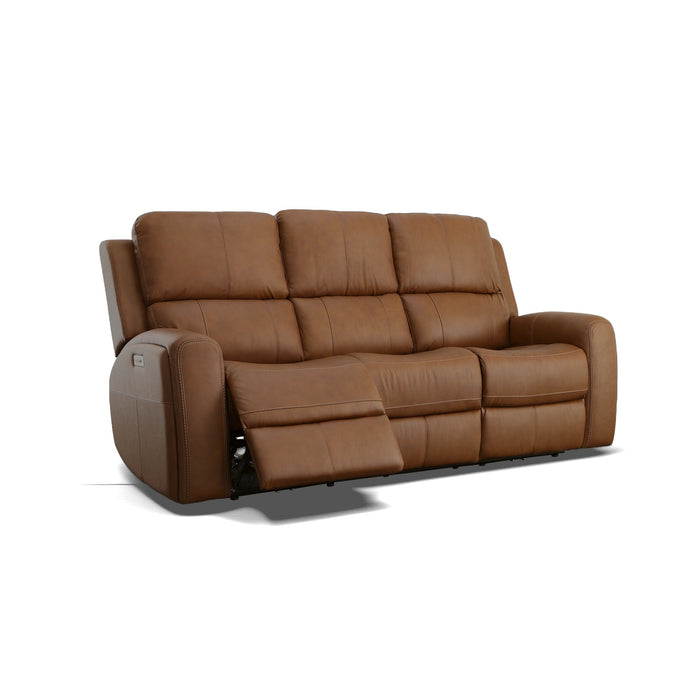 Linden Leather Power Reclining Sofa with Power Headrests & Lumbar