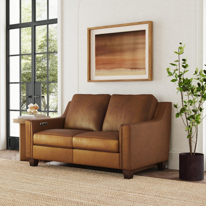 Finley Leather Power Inclining Loveseat