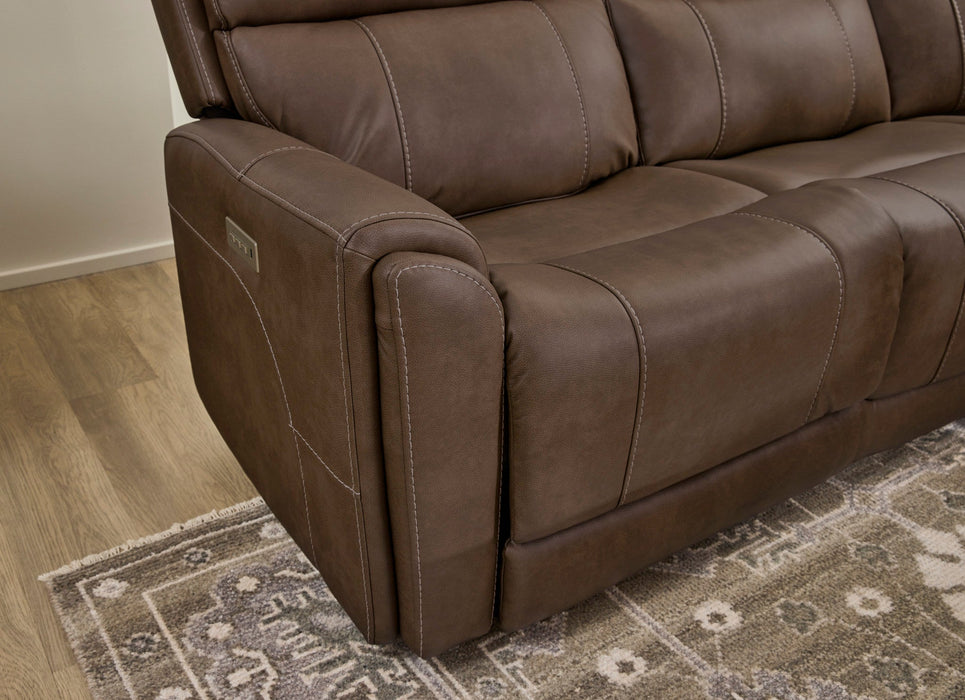 Carter Fabric Power Reclining Sectional with Power Headrests & Lumbar