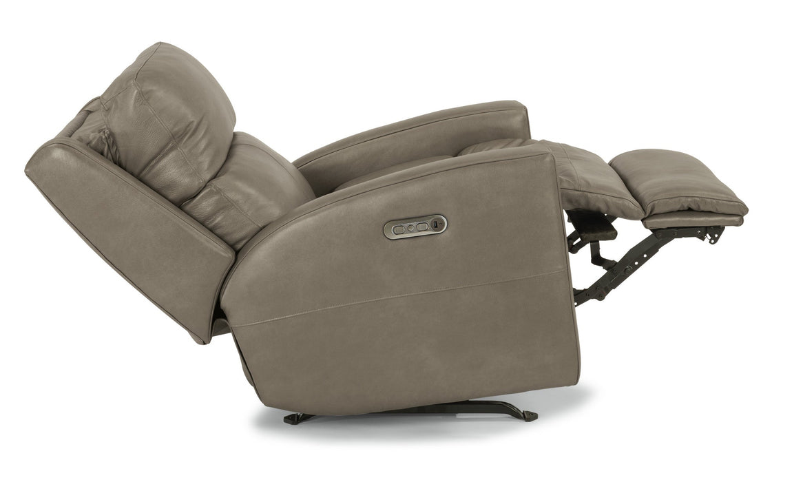 Catalina Leather Power Rocking Recliner with Power Headrest