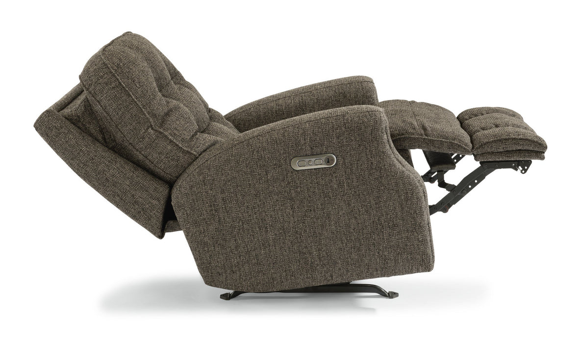 Devon Fabric Power Rocking Recliner with Power Headrest