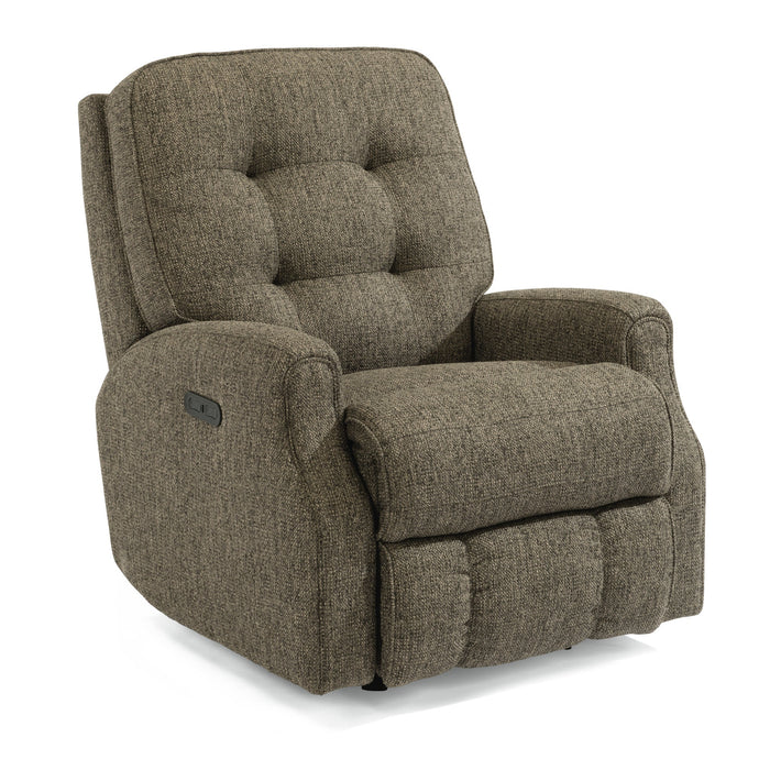 Devon Fabric Power Rocking Recliner with Power Headrest