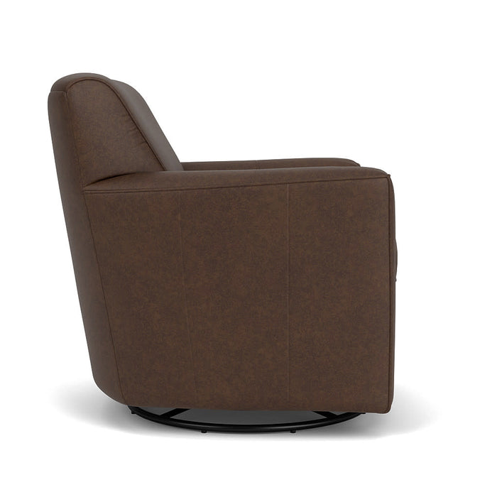 Kingman Leather Swivel Glider