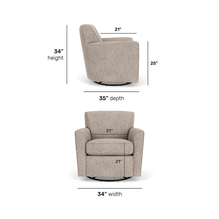 Kingman Fabric Swivel Glider