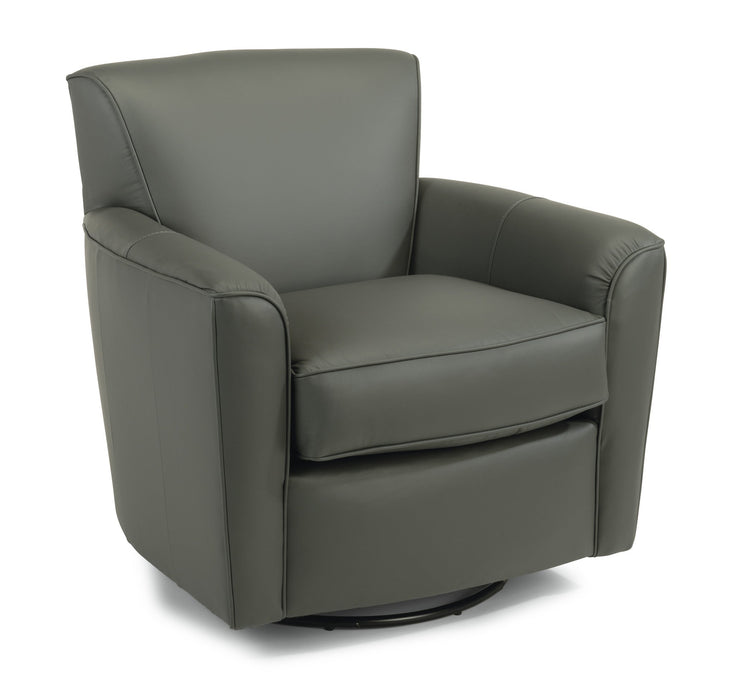 Kingman Leather Swivel Glider