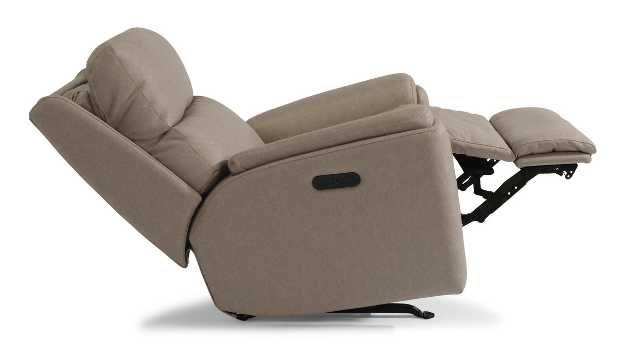 Rio Fabric Power Rocking Recliner with Power Headrest