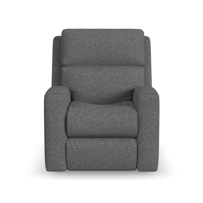 Score Fabric Power Recliner with Power Headrest & Lumbar