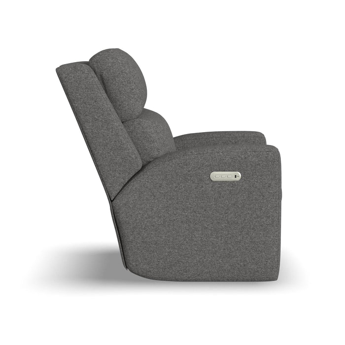 Score Fabric Power Recliner with Power Headrest & Lumbar