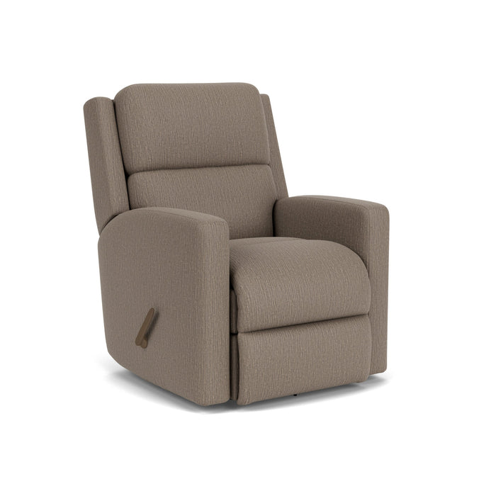 Chip Fabric Swivel Gliding Recliner