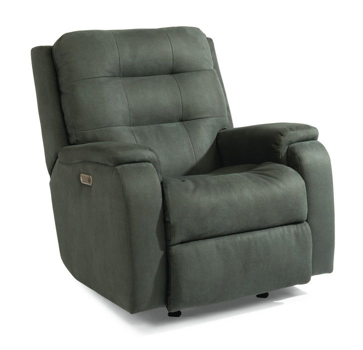 Arlo Fabric Power Rocking Recliner with Power Headrest & Lumbar