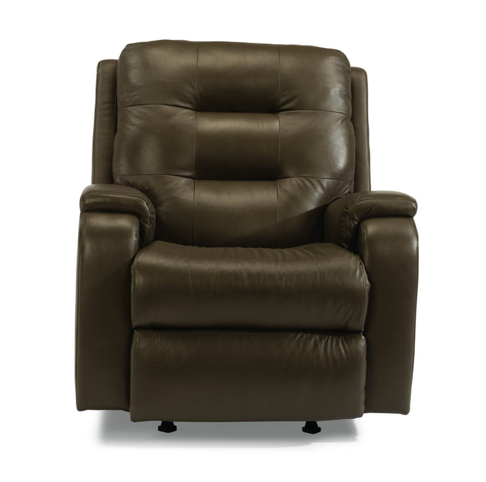 Arlo Leather Power Rocking Recliner with Power Headrest & Lumbar