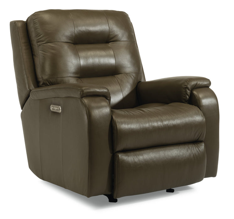 Arlo Leather Power Rocking Recliner with Power Headrest