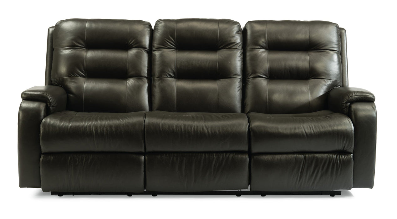 Arlo Leather Power Reclining Sofa with Power Headrests & Lumbar