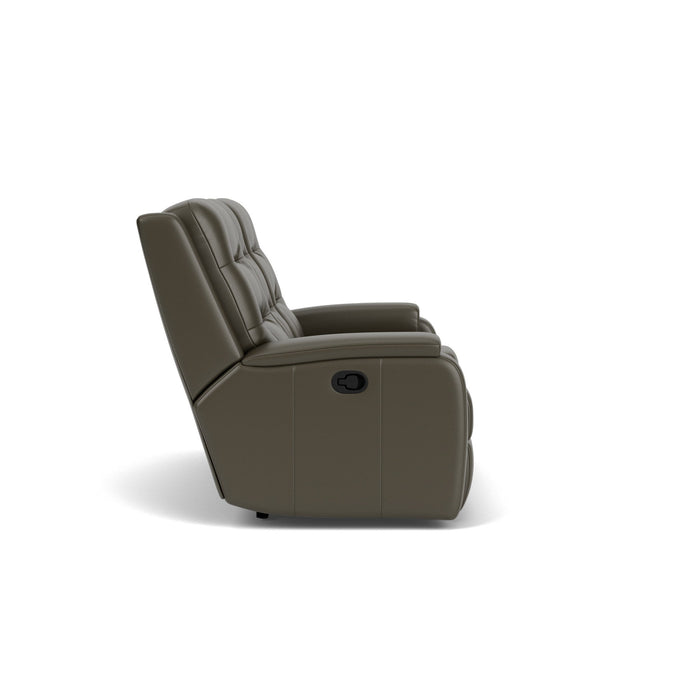 Arlo Leather Reclining Loveseat with Console