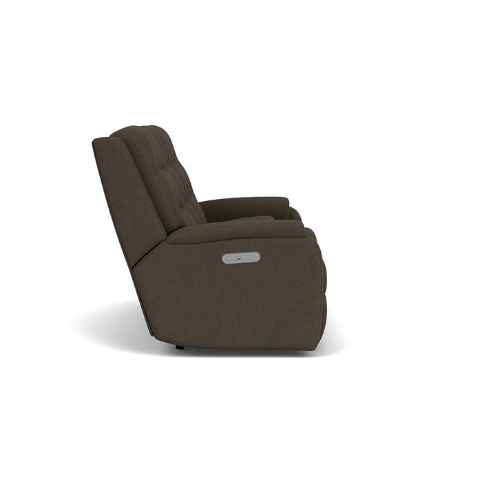 Arlo Fabric Power Reclining Loveseat with Console & Power Headrests