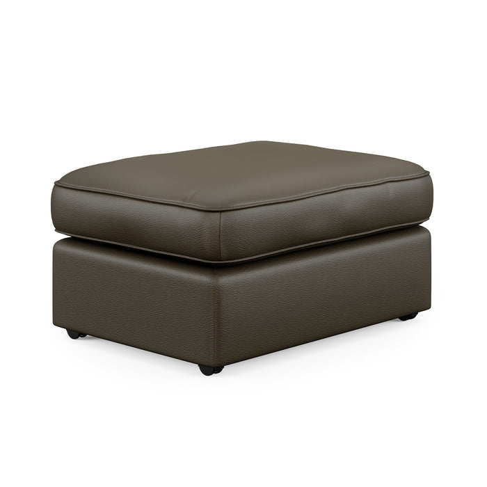 Vail Leather Ottoman