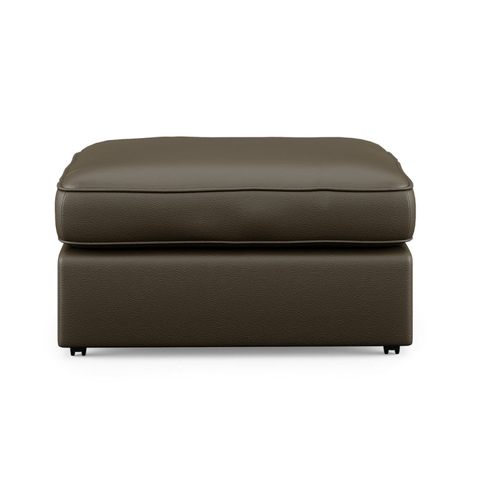 Vail Leather Ottoman