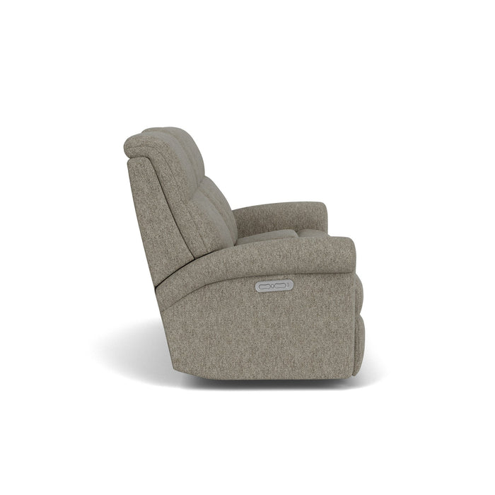 Davis Fabric Power Reclining Loveseat with Console & Power Headrests