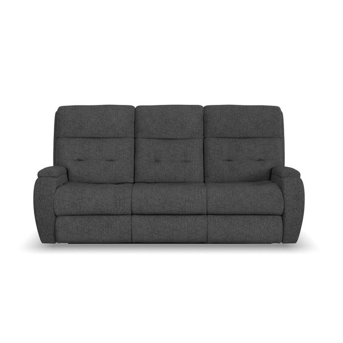 Strait Fabric Power Reclining Sofa with Power Headrests