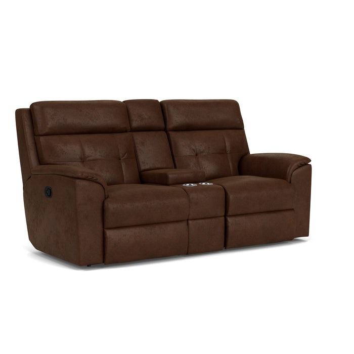 Mason Fabric Reclining Loveseat with Console