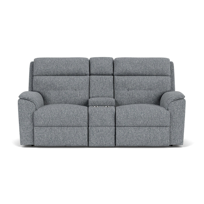 Mason Fabric Reclining Loveseat with Console