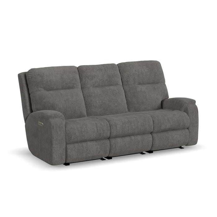 Penn Fabric Power Reclining Sofa with Power Headrests & Lumbar